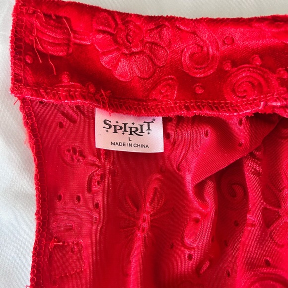 Halloween Spirit Costume Red Devious Devil Dress Horns NWT - Picture 5 of 7